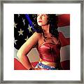 Wonder Woman Stars Framed Print