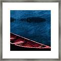 Wood Canoe Blu Framed Print