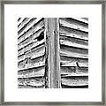 Wood Planks Abstract Black And White 2 Framed Print