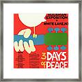 ''woodstock'' Poster 1969, Art By Alexander Skolnick Framed Print