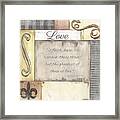 Words To Live By 2 Love Framed Print