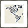 World Map Toilet Paper Framed Print