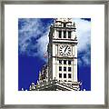 Wrigley Building Clock Tower Framed Print