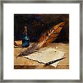 Written Past- Writers Paintings Framed Print