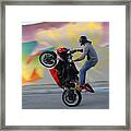 Wynwood - Motorbike Rider, Wynwood District, Miami, Florida Framed Print