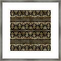 Yamkhana - Gold Black Art Deco Seamless Pattern Framed Print