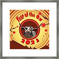 Year Of The Ox With Googly Eyes Framed Print