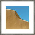 Sky Blue And Yellow Minimal Abstract Art Framed Print