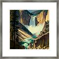 Yellowstone Falls Seen From Artist Point Framed Print