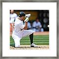 Yonder Alonso And Adam Rosales Framed Print