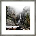 Yosemite Falls In Winter I Framed Print