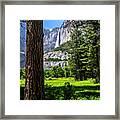 Yosemite Falls Through The Woods Framed Print