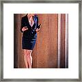 Young Businesswoman In New York City 160320_0257 Framed Print
