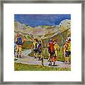Young Hikers Framed Print