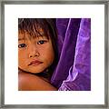 Young Khmer At Tonle Sap Framed Print