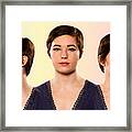 Young Woman Mood Collage Framed Print