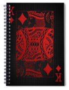 King Of Diamonds In Red On Black Canvas Spiral Notebook King Of Diamonds In Red On Black Canvas Spiral Notebook