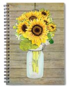 Rustic Country Sunflowers In Mason Jar Spiral Notebook Rustic Country Sunflowers In Mason Jar Spiral Notebook