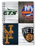 New York Sports License Plate Art Collage Mets Nets Jets Islanders