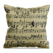 Mozart Score Written When 8 Years Old Throw Pillow