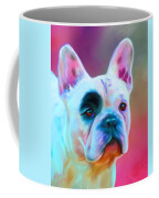 Vibrant French Bull Dog Portrait Coffee Mug by Michelle Wrighton