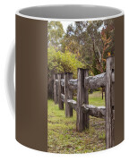 Raindrops On Rustic Wood Fence Coffee Mug