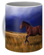 Galloping Horse Painting Coffee Mug by Michelle Wrighton