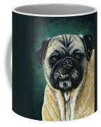 This Is My Happy Face - Pug Dog Painting Coffee Mug by Michelle Wrighton