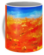 Vibrant Desert Abstract Landscape Painting Coffee Mug
