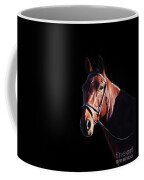 Bay On Black - Horse Art By Michelle Wrighton Coffee Mug by Michelle Wrighton