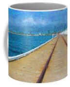Busselton Jetty Train Tracks Coffee Mug
