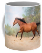 Galloping Thoroughbred Horse Coffee Mug by Michelle Wrighton
