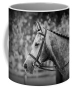 Grey Show Horse In Black And White Coffee Mug by Michelle Wrighton