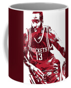James Harden Houston Rockets Pixel Art 3 Coffee Mug James Harden Houston Rockets Pixel Art 3 Coffee Mug