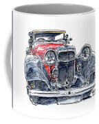 Reckless Angry Car Driver Threat To Small Cars Drawing Coffee Mug by Frank  Ramspott - Fine Art America