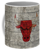 Chicago Bulls Logo Vintage Barn Wood Paint Greeting Card by Design