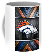 Denver Broncos Coffee Mug with Pewter Logo 