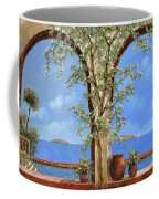 Fiori Bianchi Sulla Parete Coffee Mug Fiori Bianchi Sulla Parete Coffee Mug