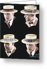 1920s Usa Mens Hats Wood Print