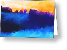 Abstract Sunrise Landscape  Greeting Card by Michelle Wrighton
