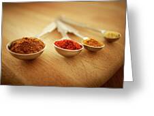 Close Up Of Spices In Measuring Spoons by Adam Gault