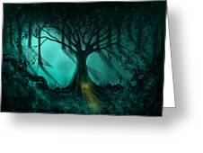 Forest Light Ethereal Fantasy Landscape  Greeting Card