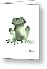 Frog painting watercolor art print green frog large poster Painting by ...