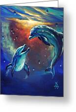 Happy Dolphins Painting by Marco Aguilar - Fine Art America