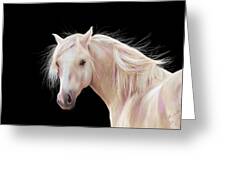 Pretty Palomino Pony Painting Greeting Card by Michelle Wrighton