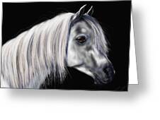 Grey Arabian Mare Painting Greeting Card by Michelle Wrighton