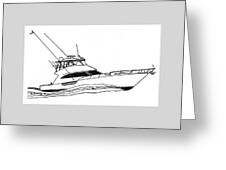 Sport Fishing Yacht Drawing by Jack Pumphrey - Fine Art America