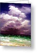 Stormy Ocean Abstract Painting Greeting Card