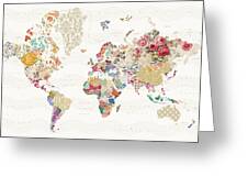 World Map of patterns Digital Art by Reinders Posters - Pixels