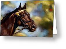 Show Horse Painting Greeting Card by Michelle Wrighton